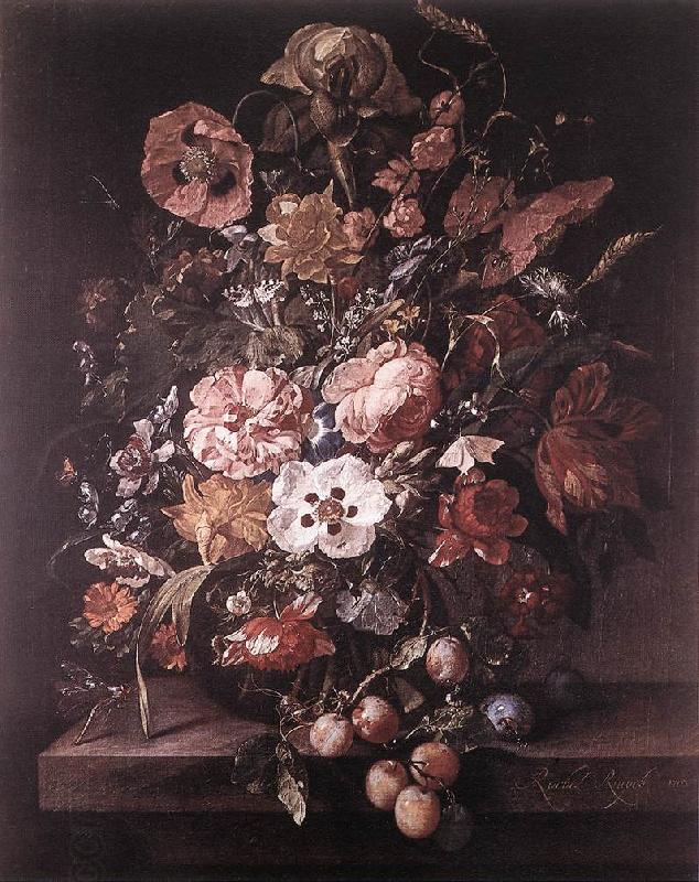 RUYSCH, Rachel Bouquet in a Glass Vase dsf oil painting picture